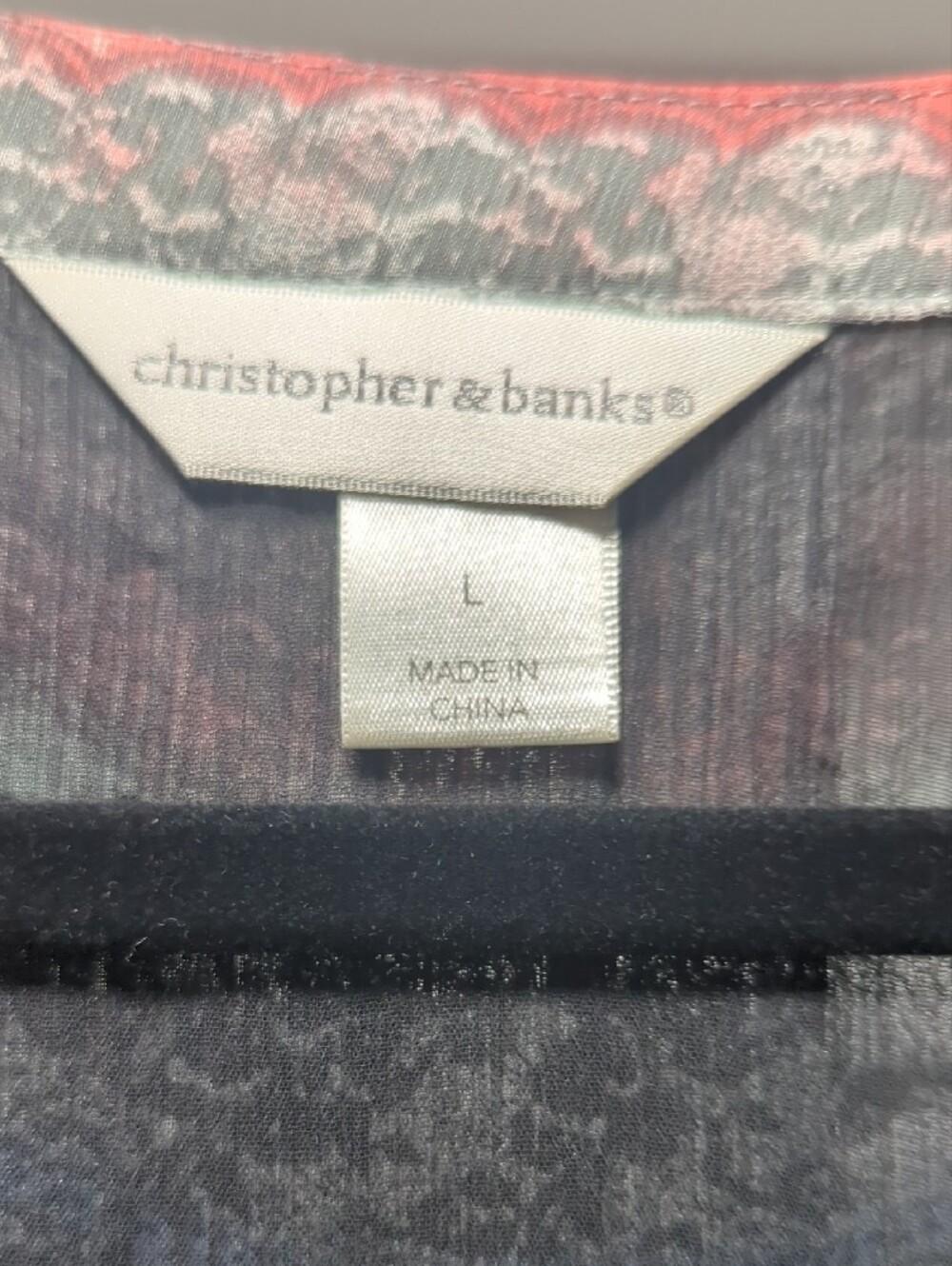 Christopher & Banks Multicolor Striped Flutter-Sleeve Top - Yellow/Red/Black - Picture 2 of 8